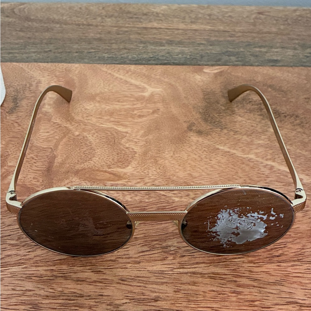 Versace Rose Gold Frame Sunglasses - Brown Temples - Picture 6 of 8